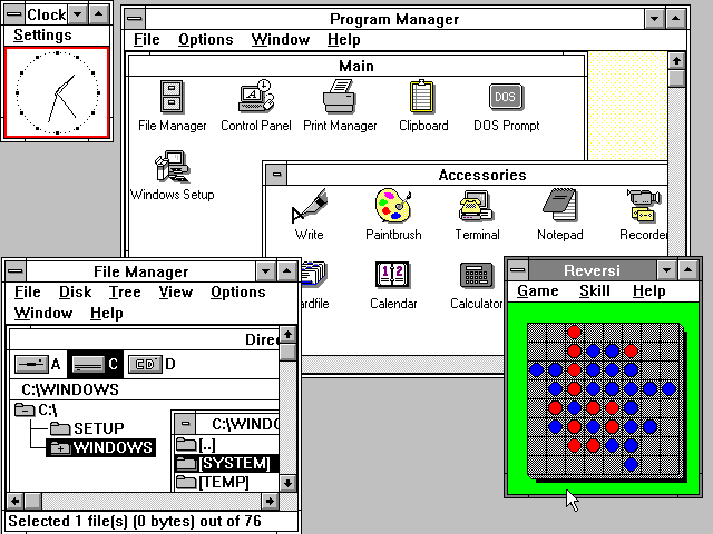 Windows 3.0 workspace