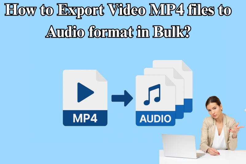 Export video mp4 files to audio format in bulk