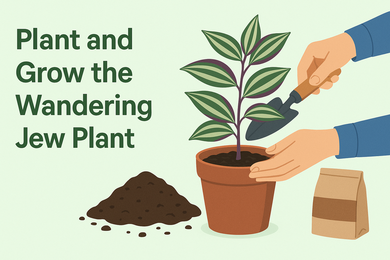 Plant and grow the wandering jew plant