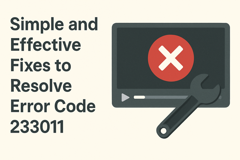 Simple and effective fixes to resolve error code 233011