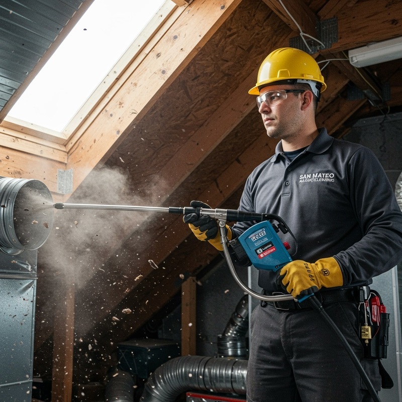 Negative pressure air duct cleaning568z