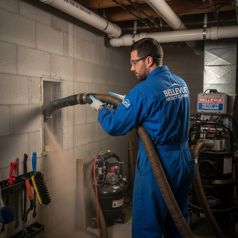 Negative pressure air duct cleaning453z