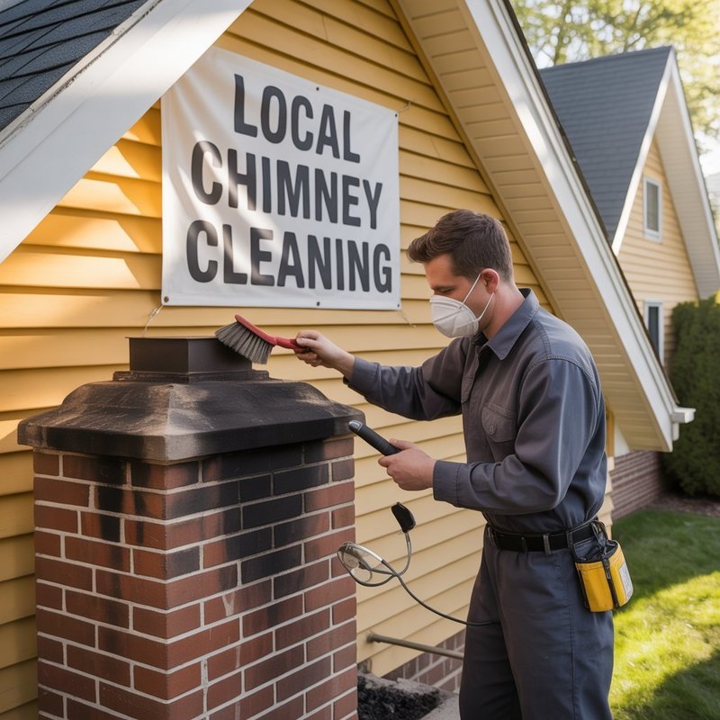 A photograph of a skilled chimney sweep  q7szufpjsisdjd8h u0y a 3rartu37tk2gy86izwd ia